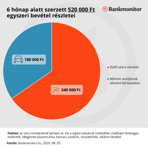 6 hónap alatt szerzett 520 000 Ft egyszeri bevétel részletei
